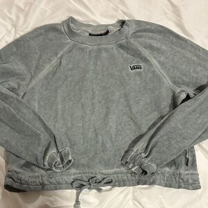 Vans Women's Light Green/Gray Crop Sweatshirt